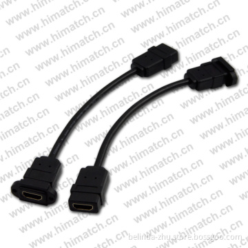 HDMI Adapter Cable Female to Female with Panel Mount